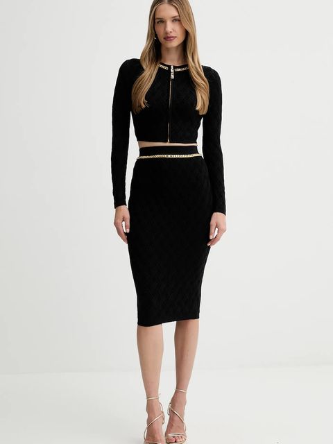 Elisabetta Franchi kardigan damski kolor czarny MK29B56E2 - zdjęcie produktu nr 2