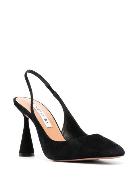 Aquazzura 100mm Amore suede pumps - Black - zdjęcie produktu nr 2