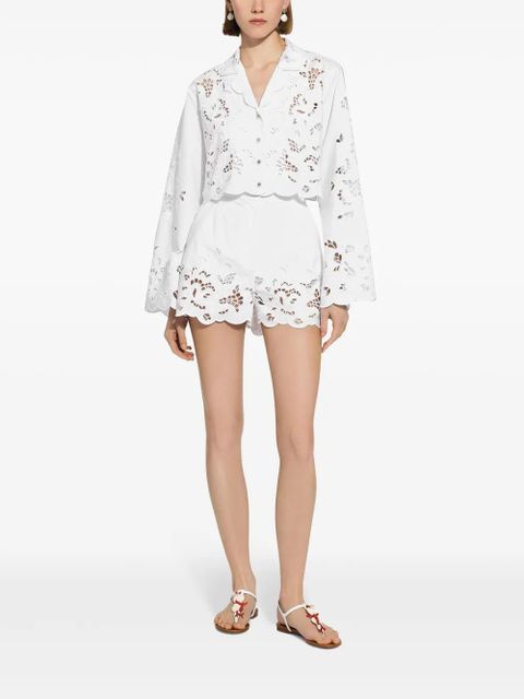 Dolce & Gabbana Cut-out detailing shorts - White