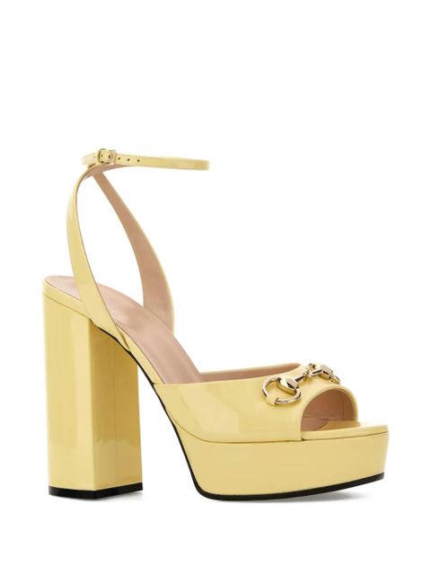 Gucci platform leather sandals - Yellow - zdjęcie produktu nr 2