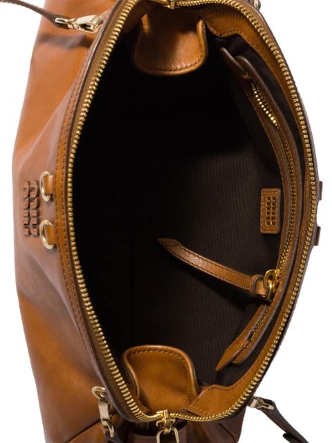 Miu Miu Caprice leather clutch - Brown