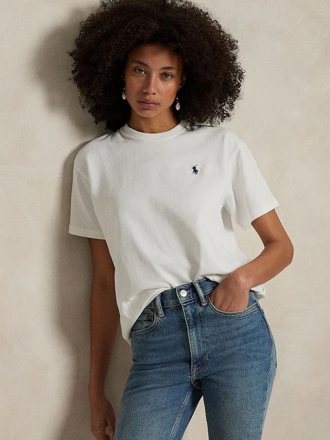 Polo Ralph Lauren t-shirt bawełniany damski kolor biały 211967104 - zdjęcie produktu nr 1