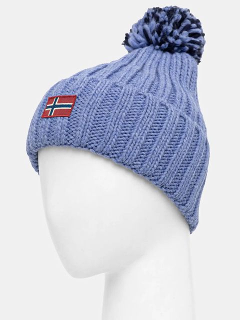 Napapijri czapka z domieszką wełny Semiury kolor niebieski NP0A4GKCB3E1