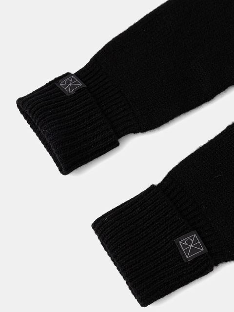 Calvin Klein rękawiczki kaszmirowe damskie kolor czarny LV14F8065G