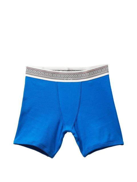 Versace ribbed cotton-jersey trunks - Blue - zdjęcie produktu nr 1