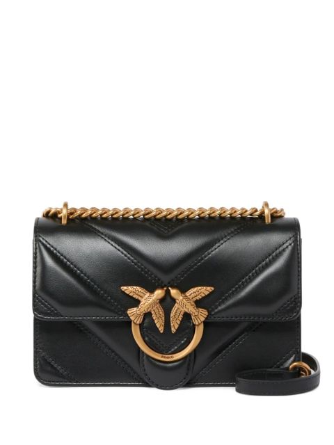 PINKO mini Love quilted Love Birds-embellished crossbody bag - Black - zdjęcie produktu nr 1