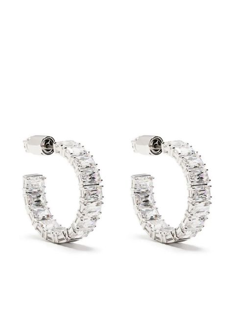 Swarovski Matrix hoop earrings - White - zdjęcie produktu nr 1