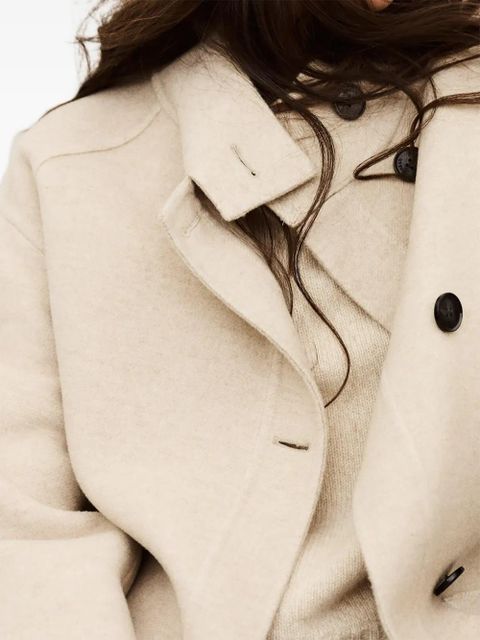 Ba&Sh Lourthney belted-buttoned coat - Neutrals