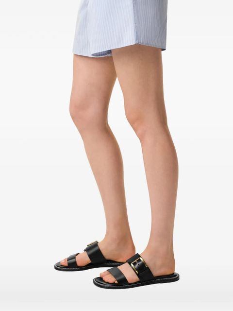AMI Paris buckle leather sandals - Black