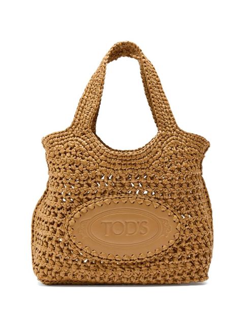 Tod's woven raffia shoulder bag - Neutrals - zdjęcie produktu nr 1