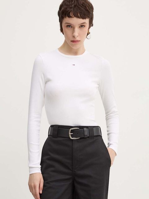 Tommy Jeans longsleeve kolor biały DW0DW17387 - zdjęcie produktu nr 1
