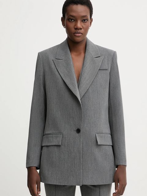 AllSaints marynarka ASTRA kolor szary jednorzędowa gładka W038QD - zdjęcie produktu nr 1