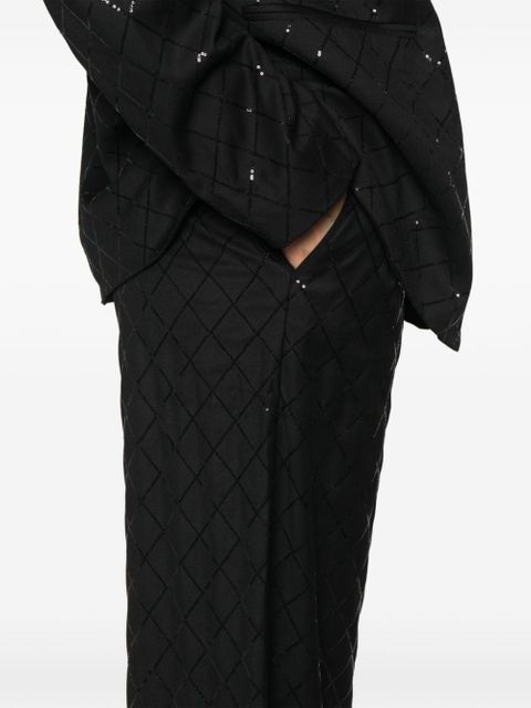 ROTATE BIRGER CHRISTENSEN sequinned wide-leg trousers - Black