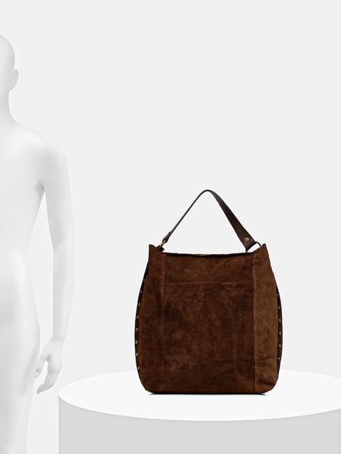 Answear.LAB torebka zamszowa kolor brązowy