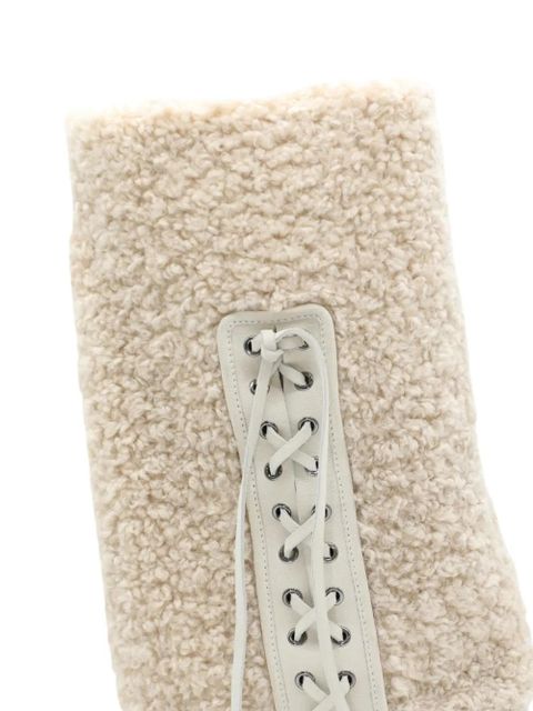 Casadei lace-up faux-shearling boots - Neutrals - zdjęcie produktu nr 2