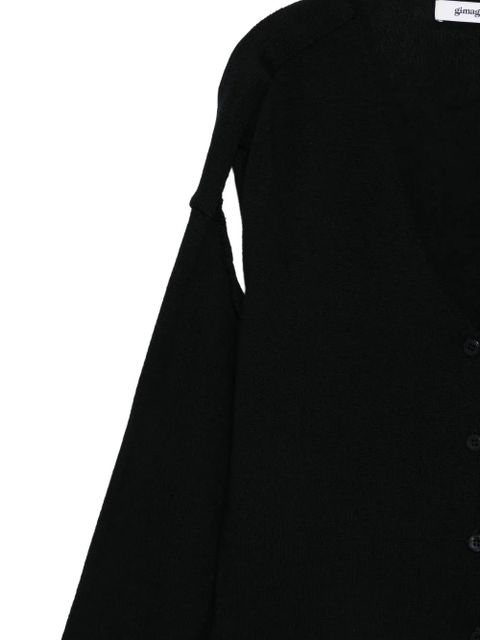 Gimaguas button-front split-sleeve cardigan - Black