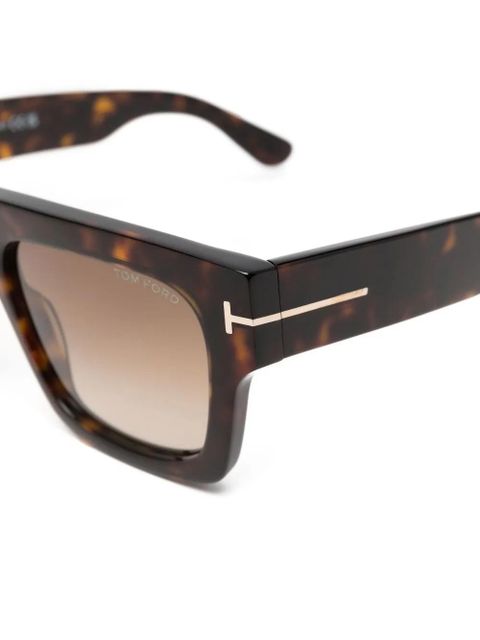 TOM FORD Eyewear Fausto oversize-frame sunglasses - Brown