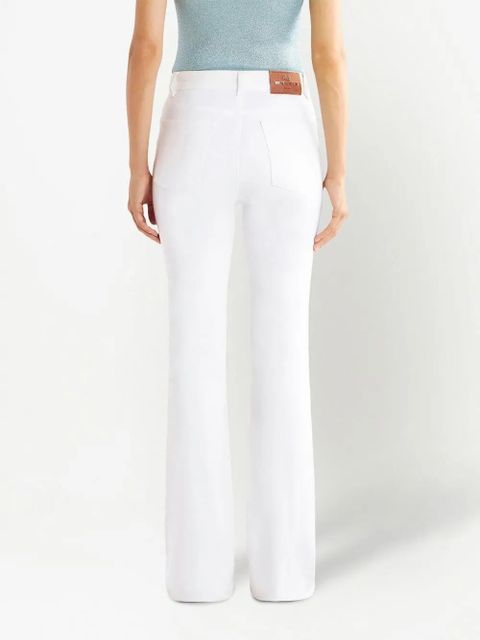 ETRO embroidered straight-leg jeans - White