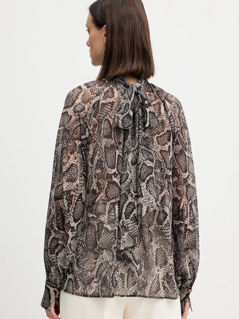 Guess bluzka AUDRINE damska kolor czarny wzorzysta W5BH84 W3022