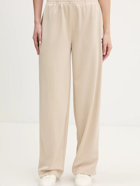 Tommy Jeans spodnie dresowe damskie kolor beżowy gładkie DW0DW22633 - zdjęcie produktu nr 1