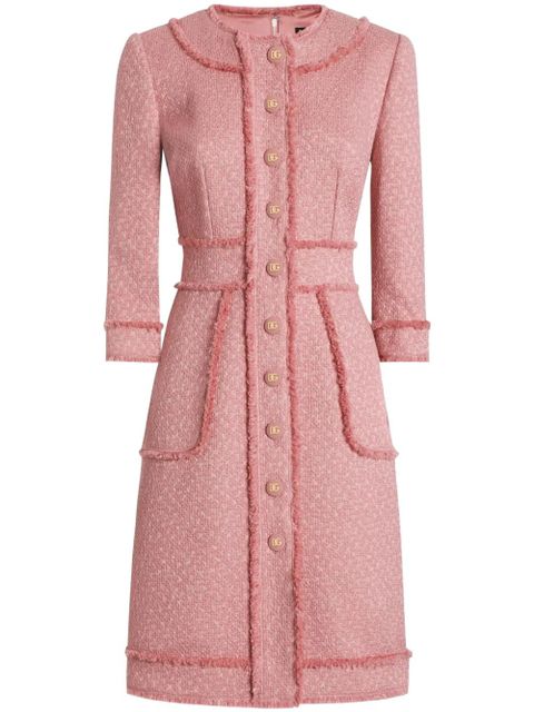 Dolce & Gabbana DNA frayed-edge midi dress - Pink - zdjęcie produktu nr 1