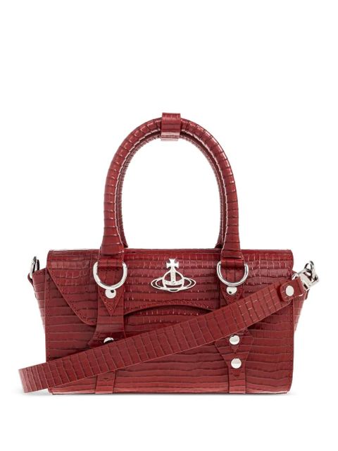 Vivienne Westwood mini Bettina crocodile-effect tote bag - Red - zdjęcie produktu nr 1