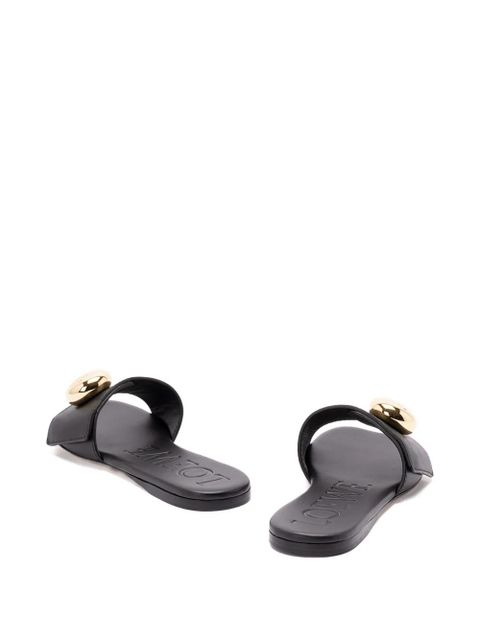 LOEWE logo flat sandals - Black