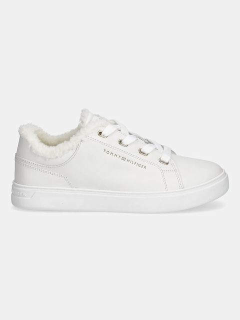 Tommy Hilfiger sneakersy skórzane CASUAL CUPSOLE SNEAKER WL damskie kolor biały FW0FW08824
