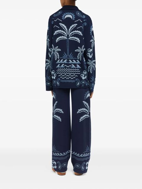 Alanui Wild Wonder jacquard shirt - Blue