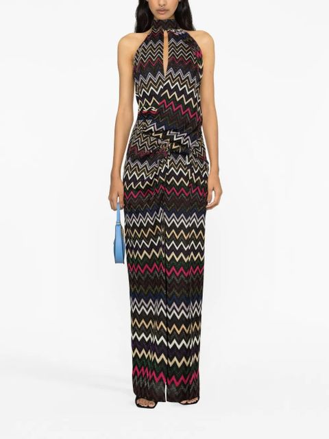 Missoni zigzag halterneck maxi dress - Black - zdjęcie produktu nr 2