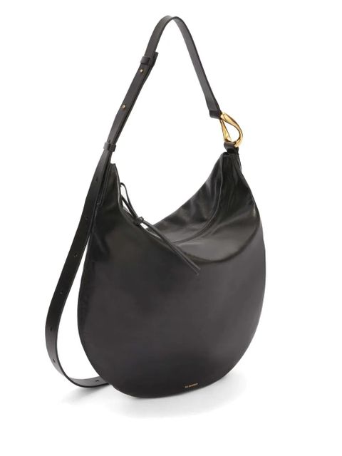 Jil Sander medium Moon leather shoulder bag - Black