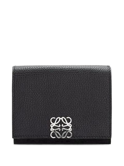 LOEWE anagram calfskin trifold wallet - Black - zdjęcie produktu nr 1