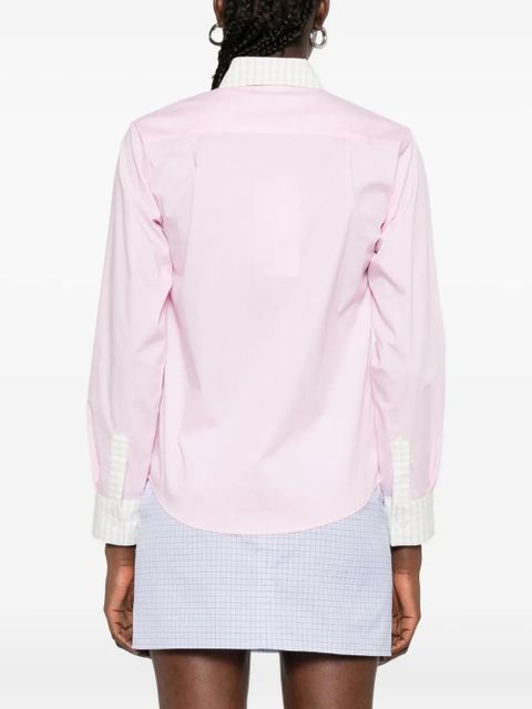 Gimaguas gingham-trimmed cotton shirt - Pink