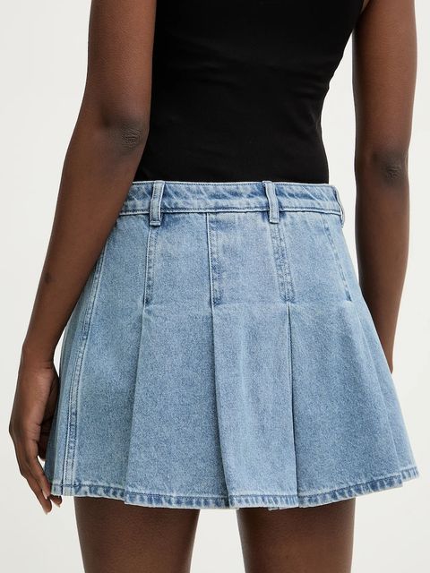 MICHAEL Michael Kors spódnica jeansowa kolor niebieski mini rozkloszowana MR670M0FAU