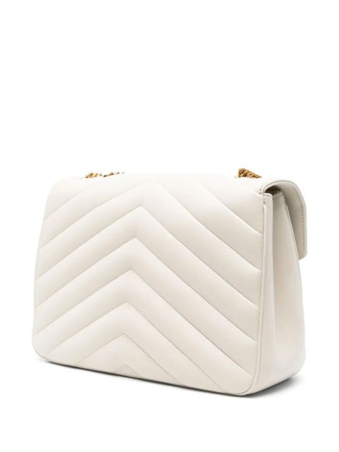 Saint Laurent large LouLou leather shoulder bag - Neutrals - zdjęcie produktu nr 2