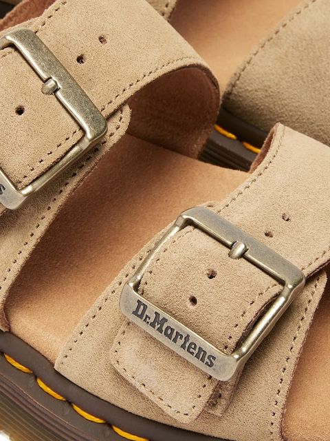 Dr. Martens klapki zamszowe Josef kolor beżowy DM41083200