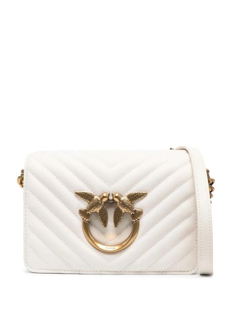 PINKO Love Birds-buckle crossbody bag - White - zdjęcie produktu nr 1