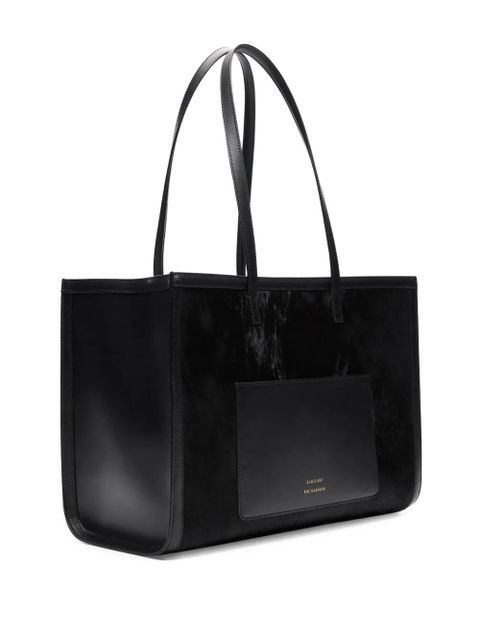 LouLou de Saison large Nikos pony-effect leather tote bag - Black - zdjęcie produktu nr 2