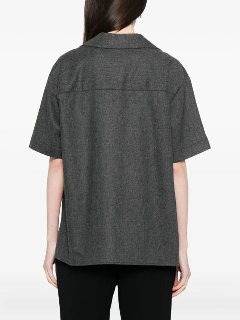 KHAITE Riordan buttoned short-sleeve shirt - Grey