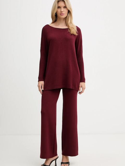 Haveone dres damski kolor bordowy HNC-P001 - zdjęcie produktu nr 1