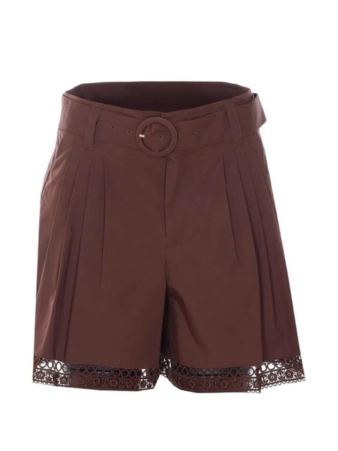 TWINSET belted shorts - Brown - zdjęcie produktu nr 1