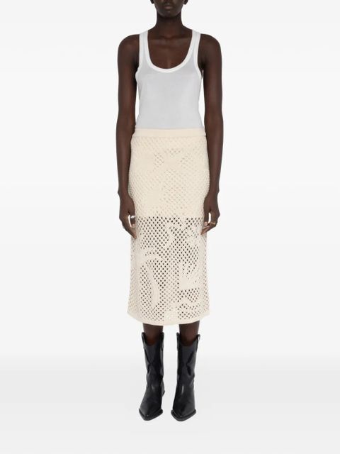 Zadig&Voltaire open-knit midi skirt - Neutrals - zdjęcie produktu nr 2