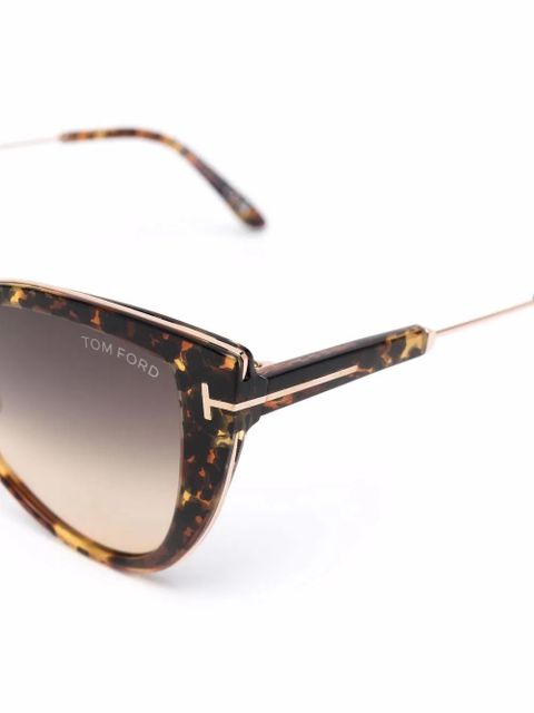 TOM FORD Eyewear leopard cat-eye frame sunglasses - Brown