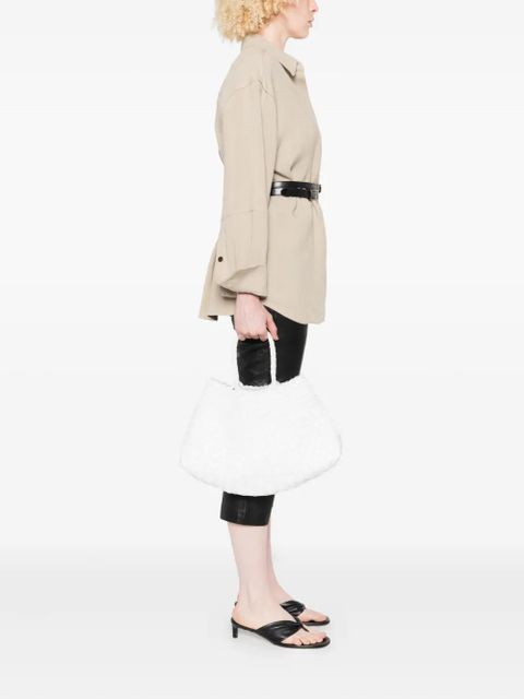 DRAGON DIFFUSION woven leather tote bag - White - zdjęcie produktu nr 2