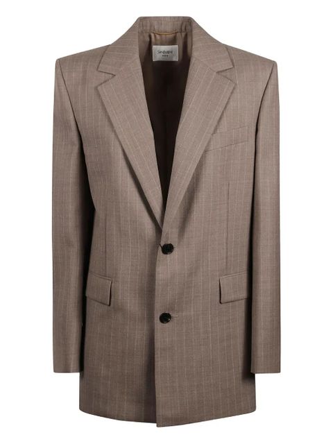 Saint Laurent pinstripe wool blazer - Neutrals - zdjęcie produktu nr 1