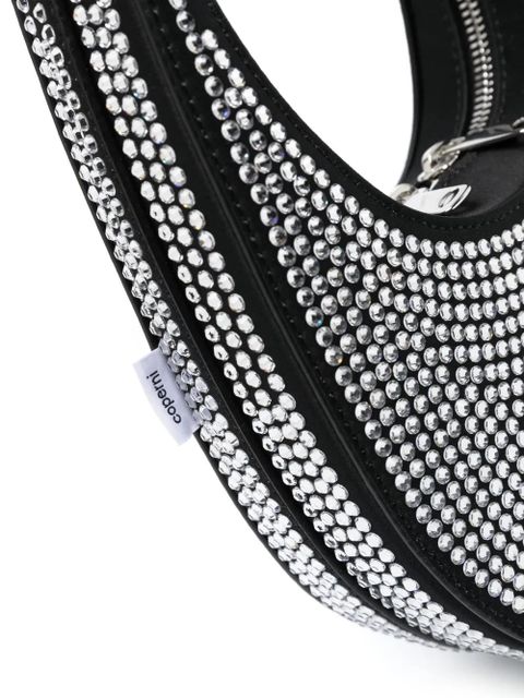Coperni Swipe rhinestone-embellished mini bag - Black