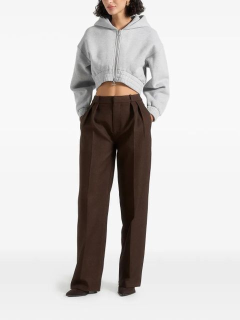 Manière De Voir Josiane zip-up cropped hoodie - Grey - zdjęcie produktu nr 2