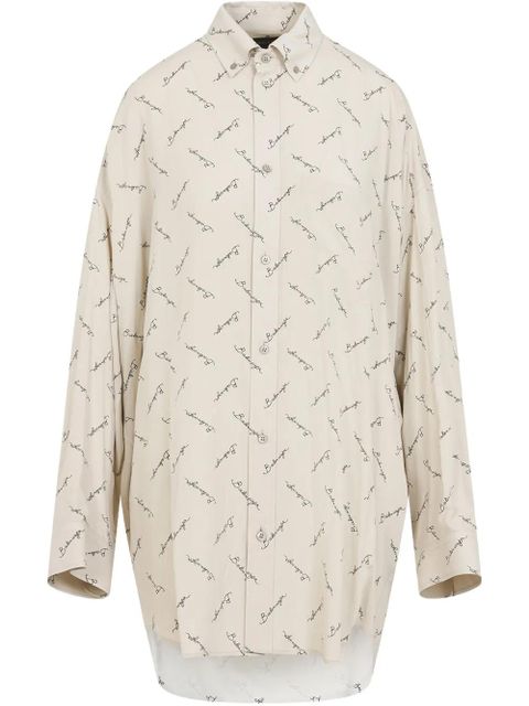 Balenciaga printed shirt - Neutrals - zdjęcie produktu nr 1