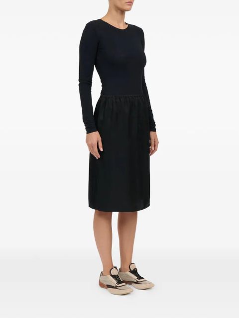 MM6 Maison Margiela elasticated midi skirt - Black
