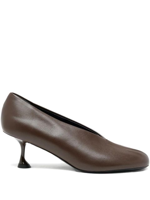 Proenza Schouler Tee leather pumps - Brown - zdjęcie produktu nr 1
